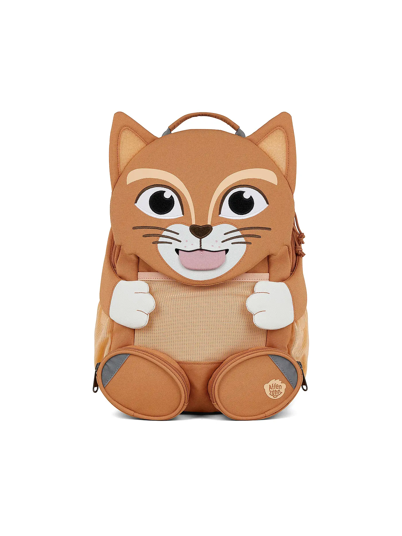AFFENZAHN | Kinder Rucksack Große Freunde - Katze | braun