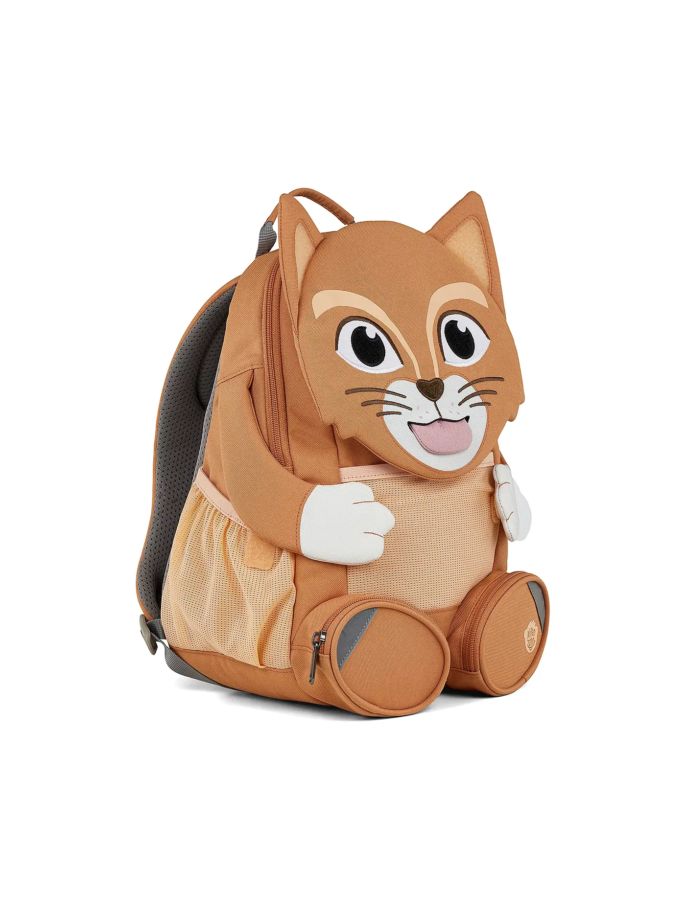 AFFENZAHN | Kinder Rucksack Große Freunde - Katze | braun
