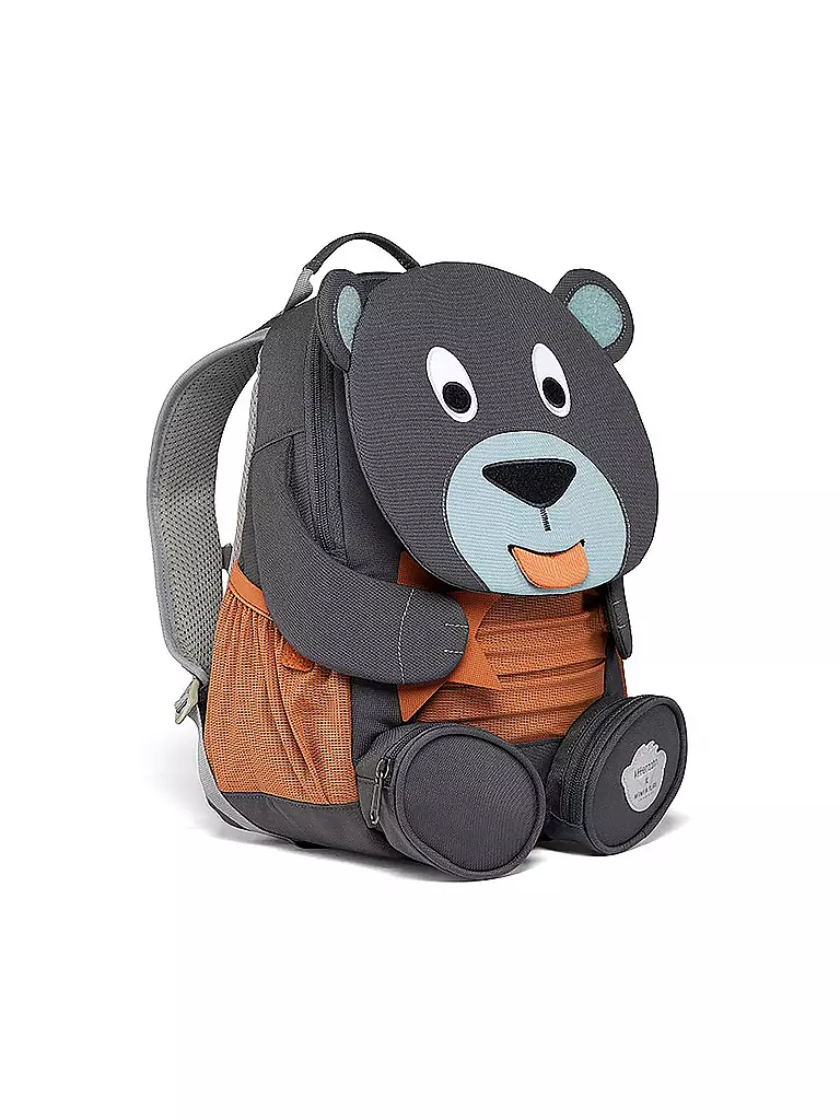 AFFENZAHN | Kinder Rucksack Großer Freund - Bär  | grau