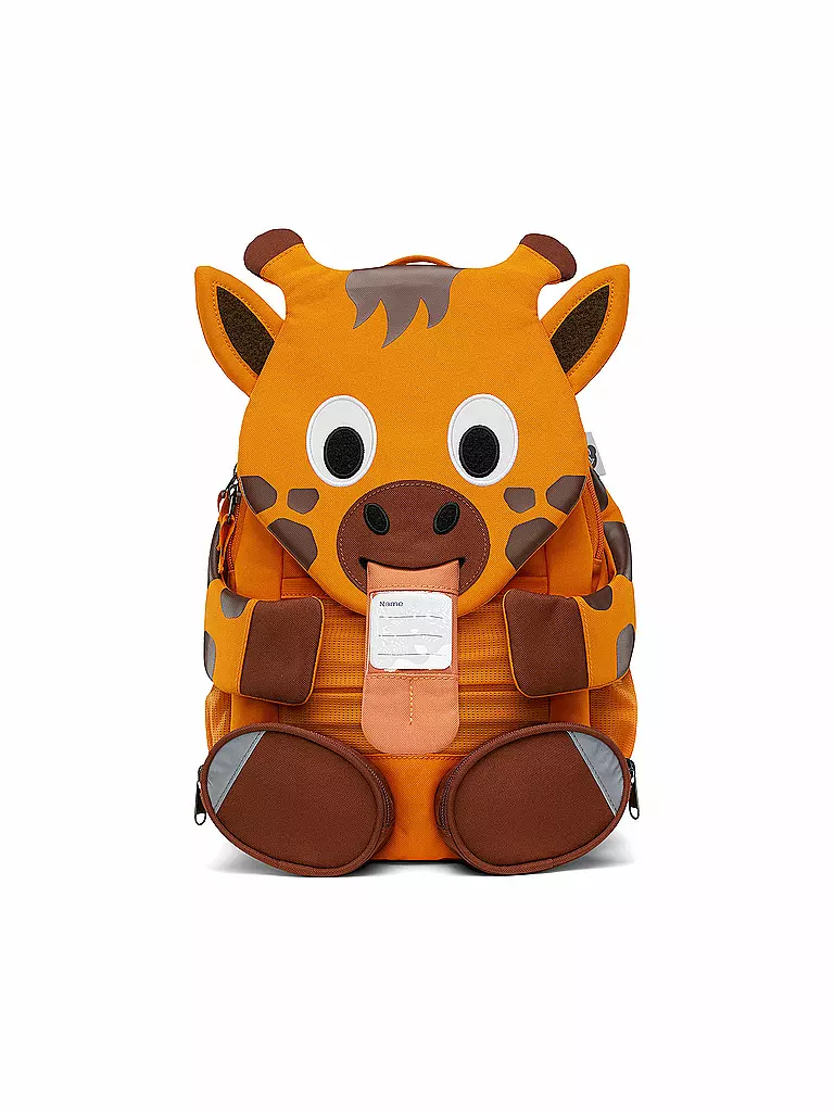 AFFENZAHN | Kinder Rucksack Großer Freund - Giraffe | orange