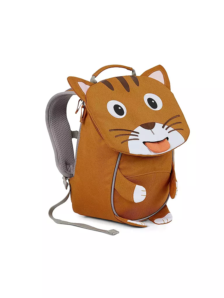 AFFENZAHN | Kinder Rucksack Kleine Freunde - Katze | braun