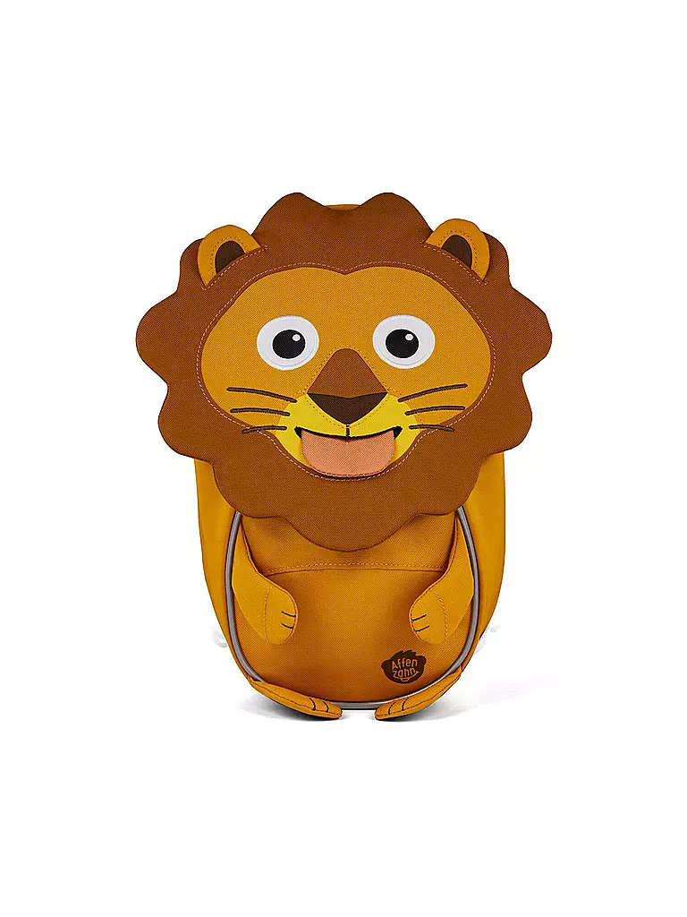AFFENZAHN | Kinder Rucksack Kleine Freunde - Löwe | orange