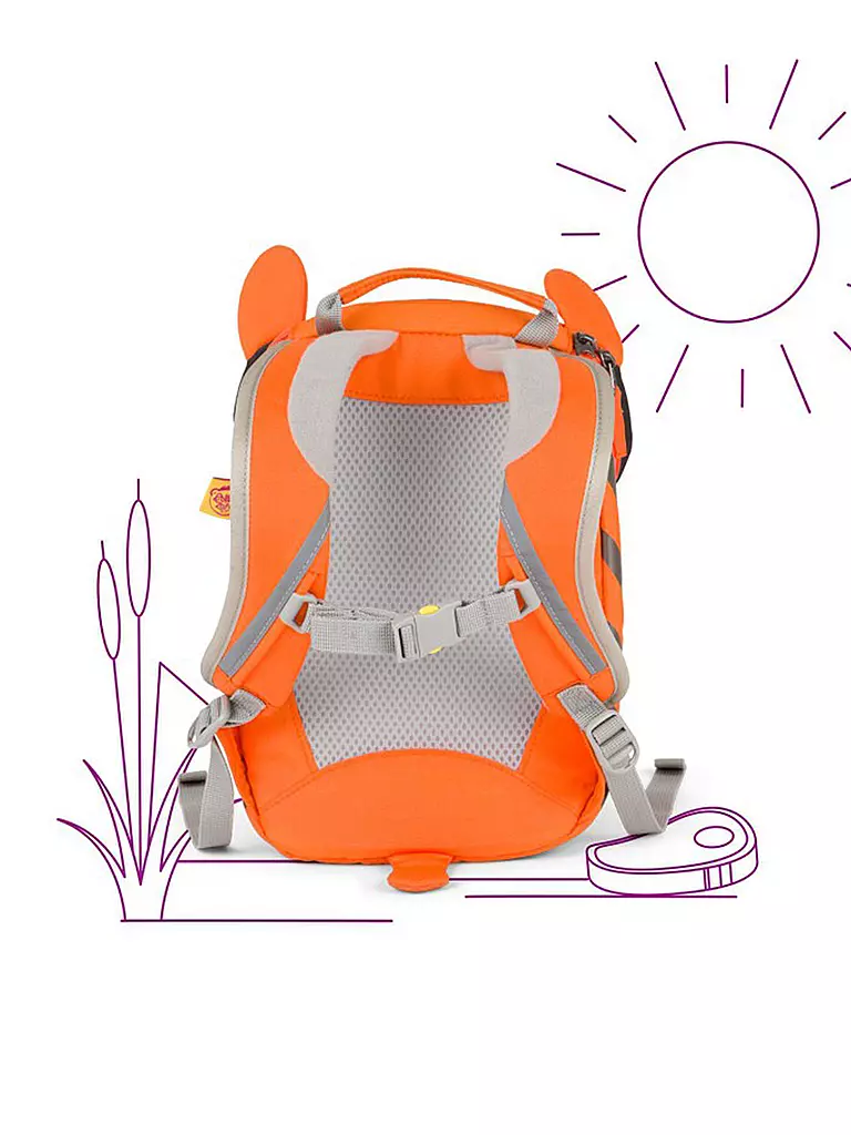 AFFENZAHN | Kinder Rucksack Kleine Freunde - Timmy Tiger | gelb