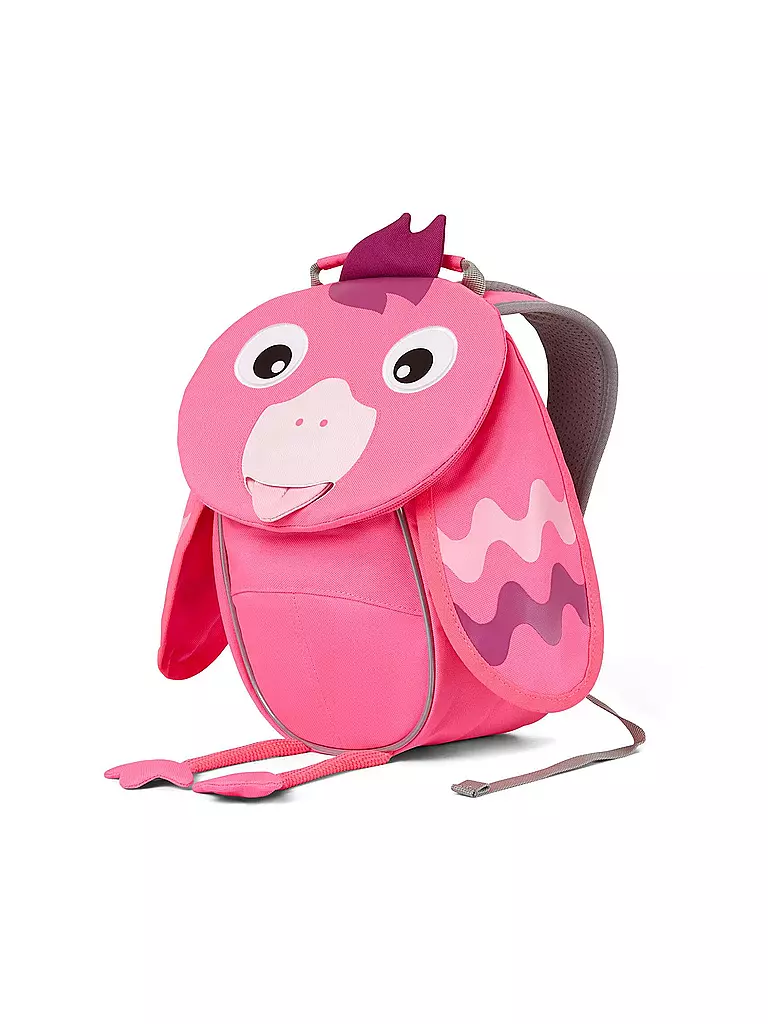 AFFENZAHN | Kinder Rucksack Kleine Freunde Neon - Flamingo | pink