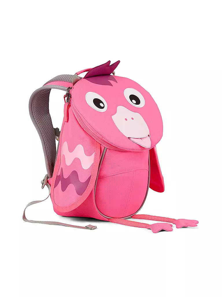 AFFENZAHN | Kinder Rucksack Kleine Freunde Neon - Flamingo | pink