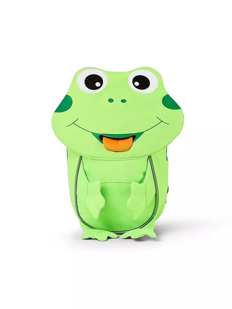 AFFENZAHN | Kinder Rucksack Kleine Freunde Neon - Frosch | grün