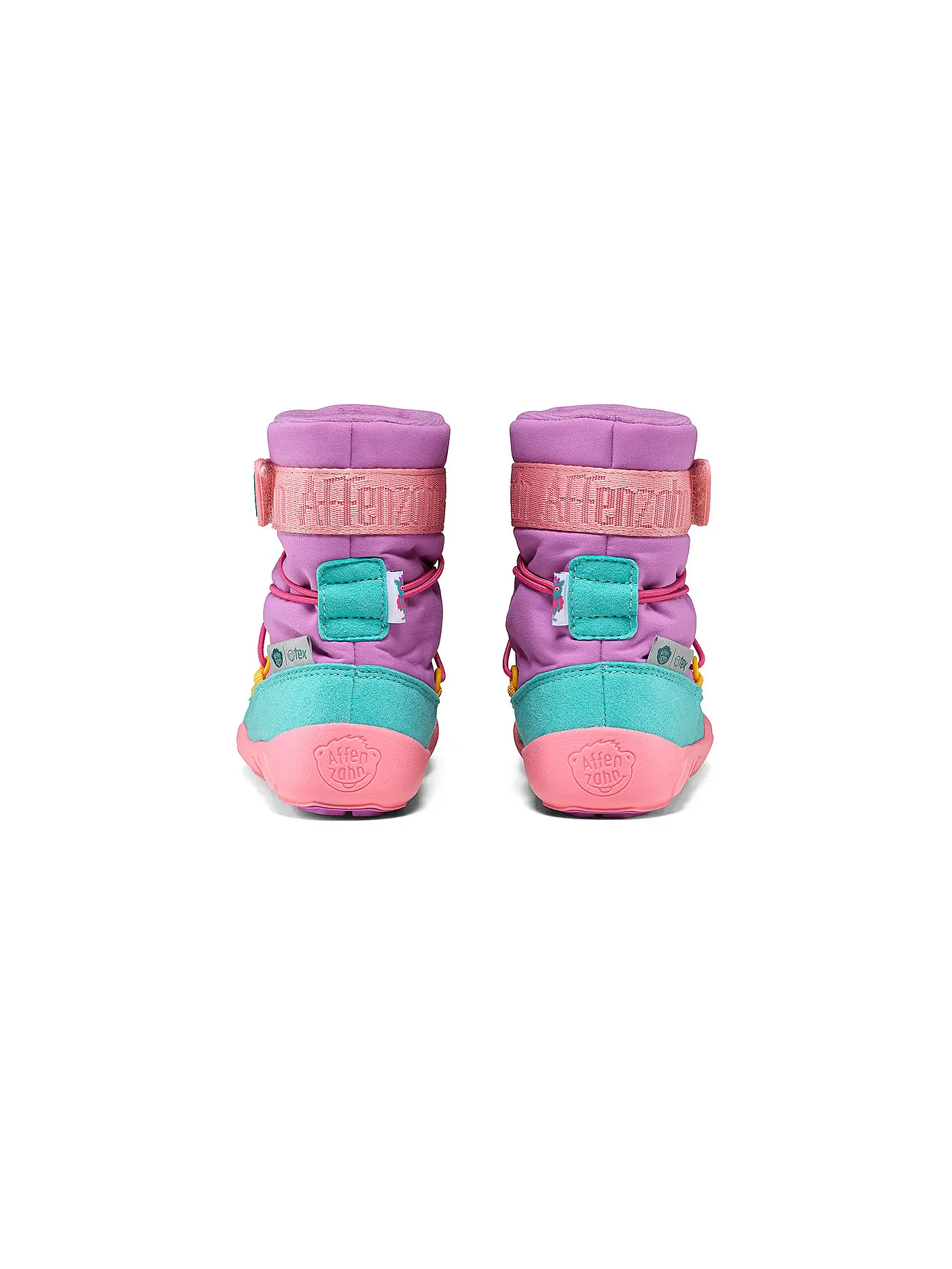 AFFENZAHN | Kinder Winterstiefel  VEGAN SNOWY Eule | lila
