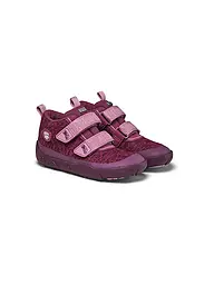 AFFENZAHN | Kinder Barfußschuhe - Übergangsschuhe KNIT HAPPY Vogel | dunkelrot
