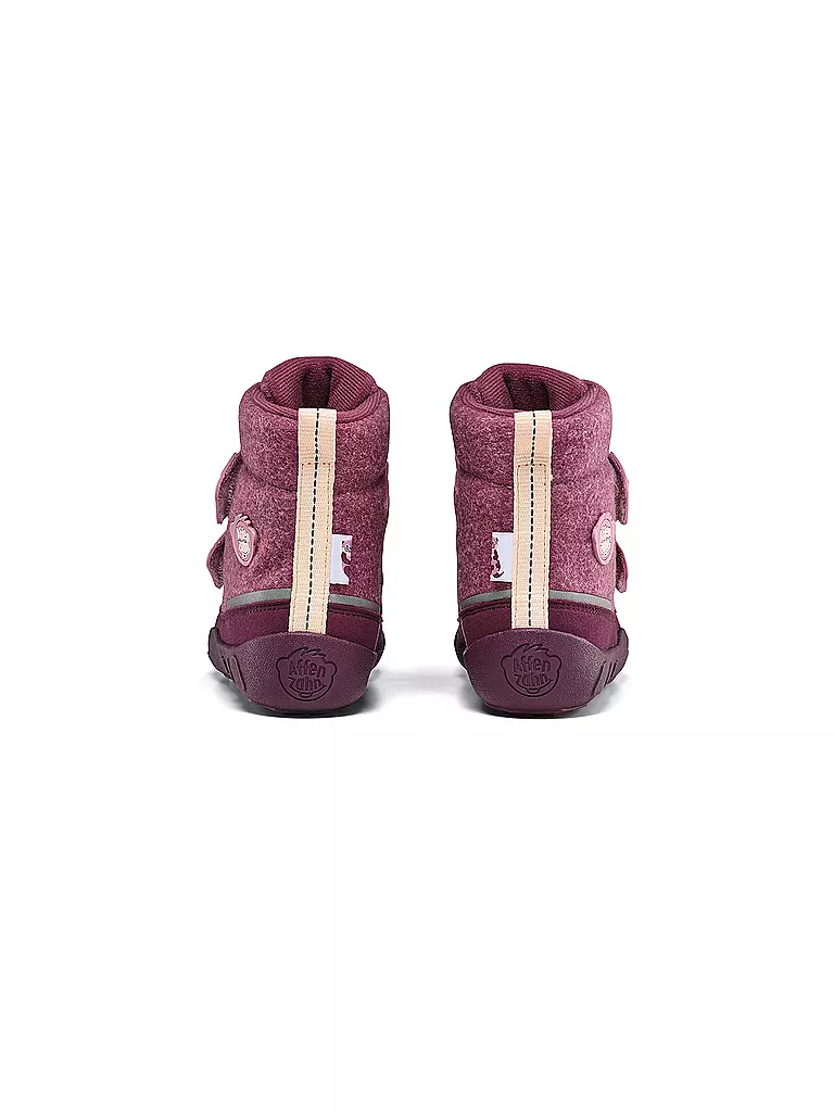 AFFENZAHN | Mädchen Stiefel WOLLE COMFY Otter | dunkelrot