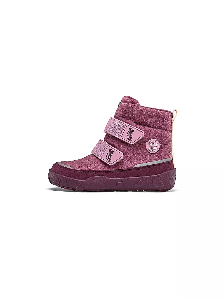 AFFENZAHN | Mädchen Stiefel WOLLE COMFY Otter | dunkelrot