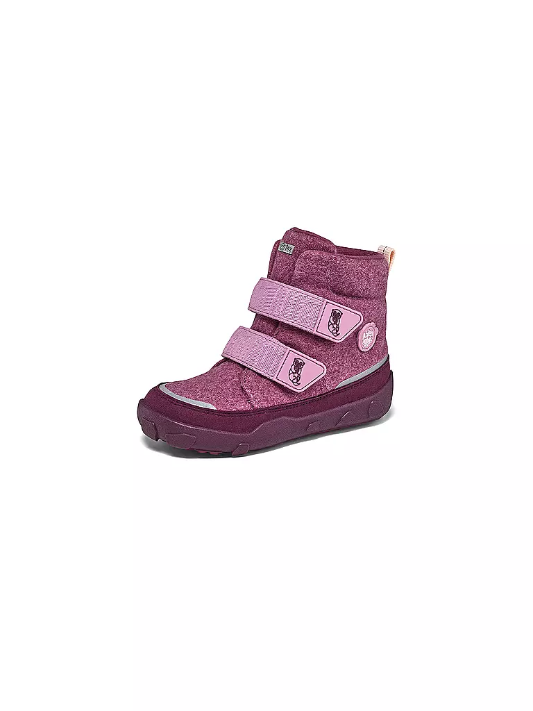 AFFENZAHN | Mädchen Stiefel WOLLE COMFY Otter | dunkelrot
