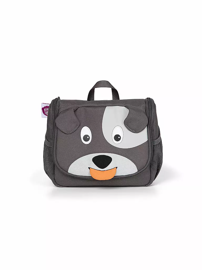 AFFENZAHN | Toilettetasche "Hugo Hund" | grau