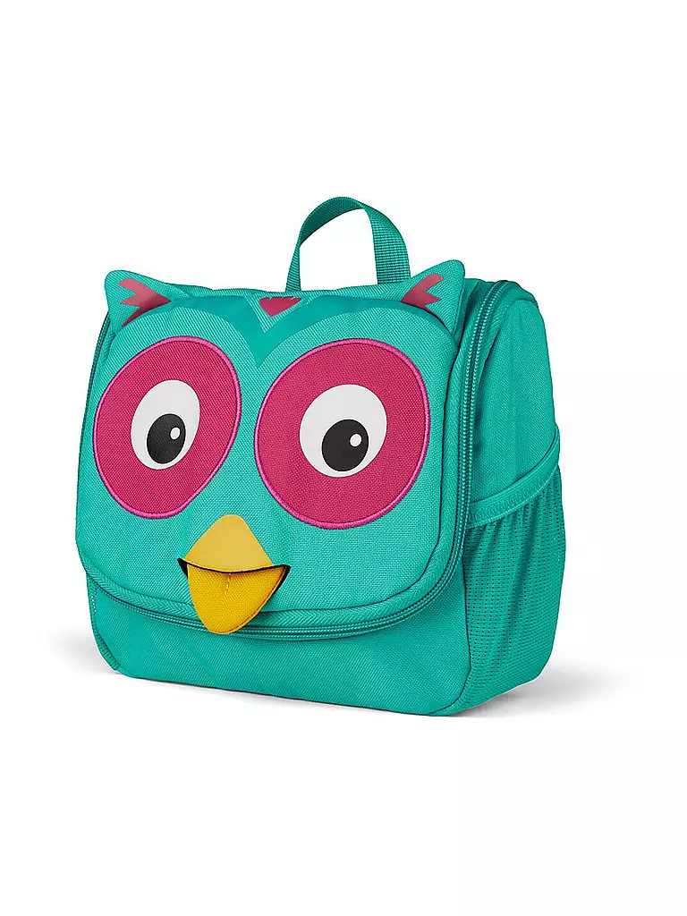 AFFENZAHN | Toilettetasche Eule | türkis