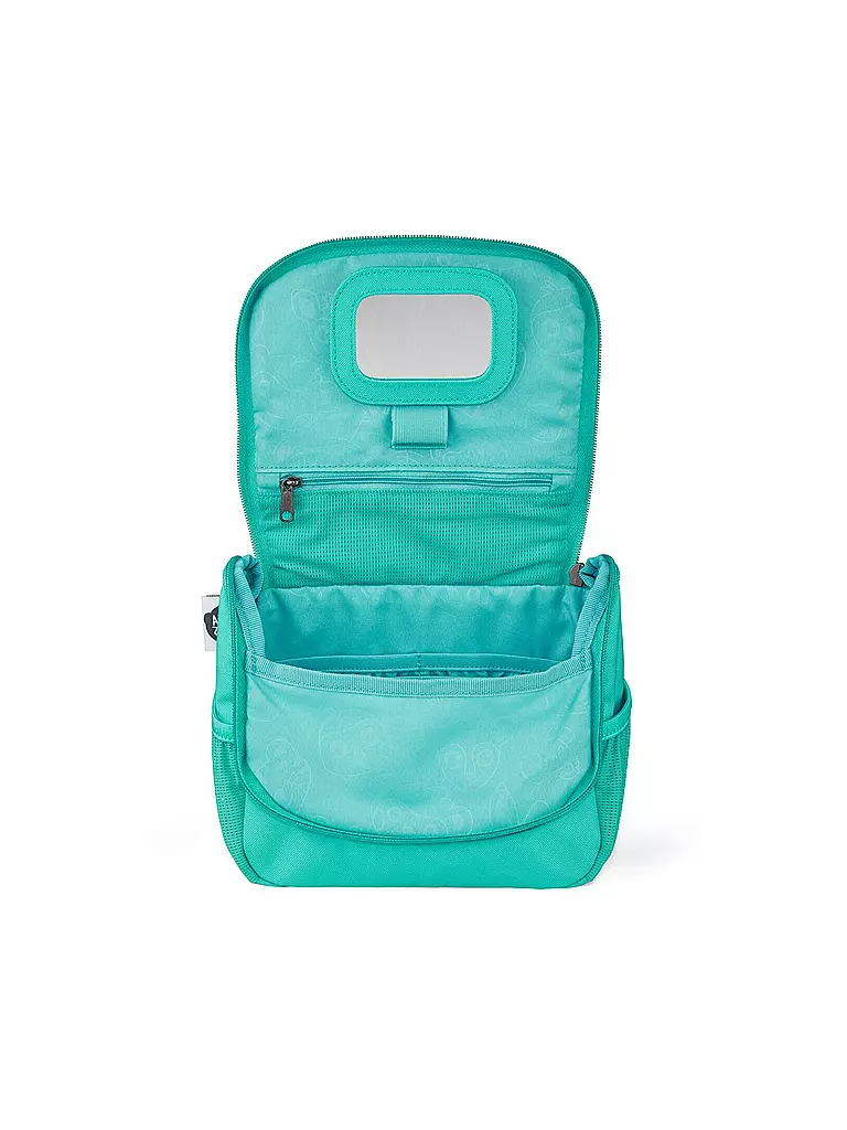 AFFENZAHN | Toilettetasche Eule | türkis