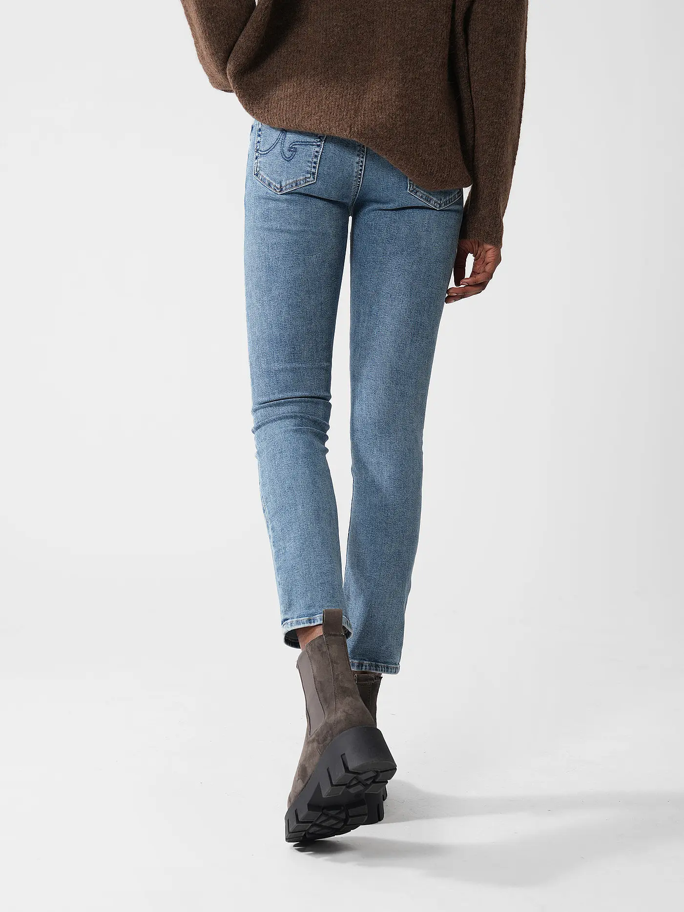 AG | Highwaist Jeans Slim Straight Fit MARI | hellblau
