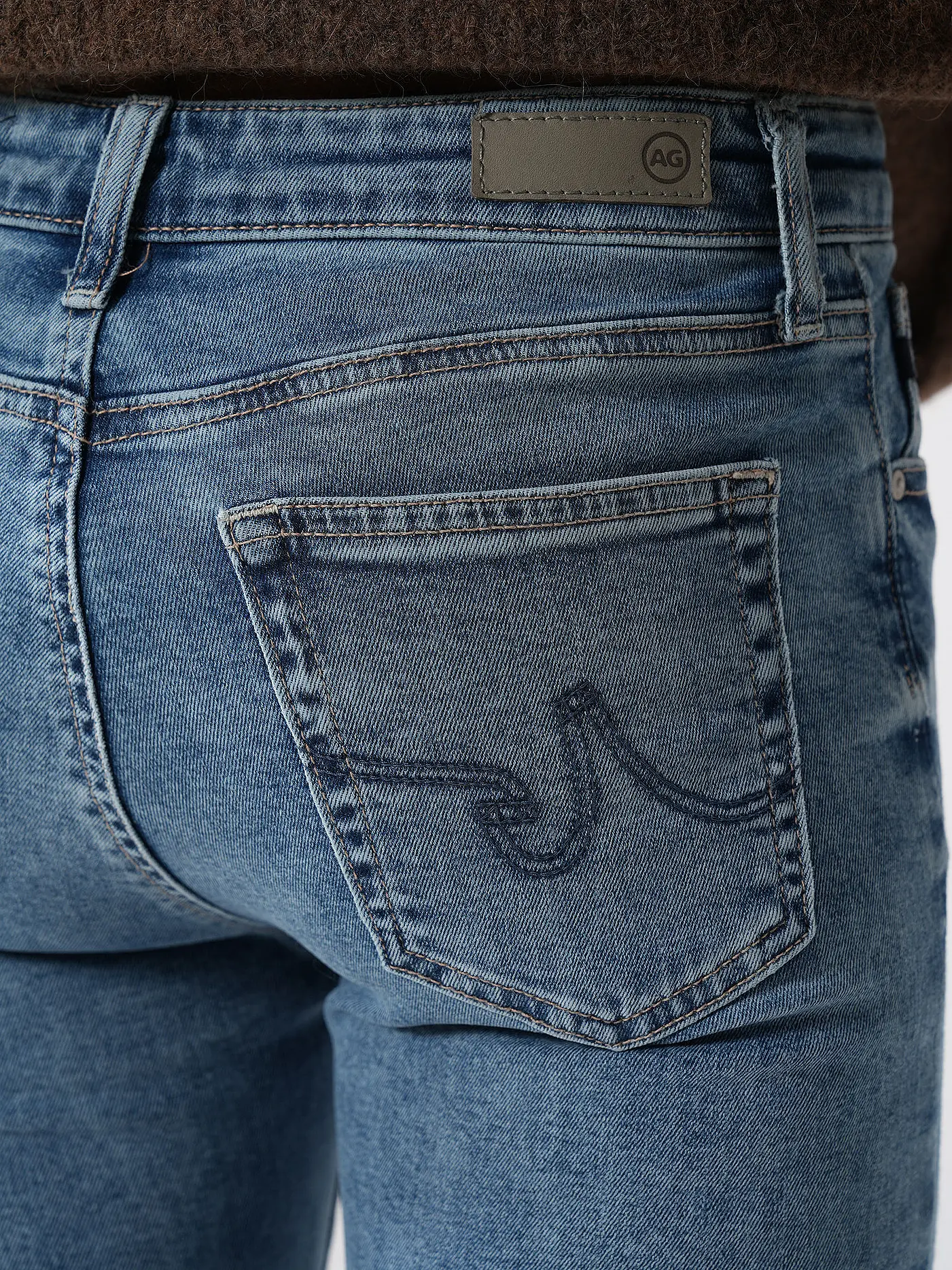 AG | Highwaist Jeans Slim Straight Fit MARI | hellblau
