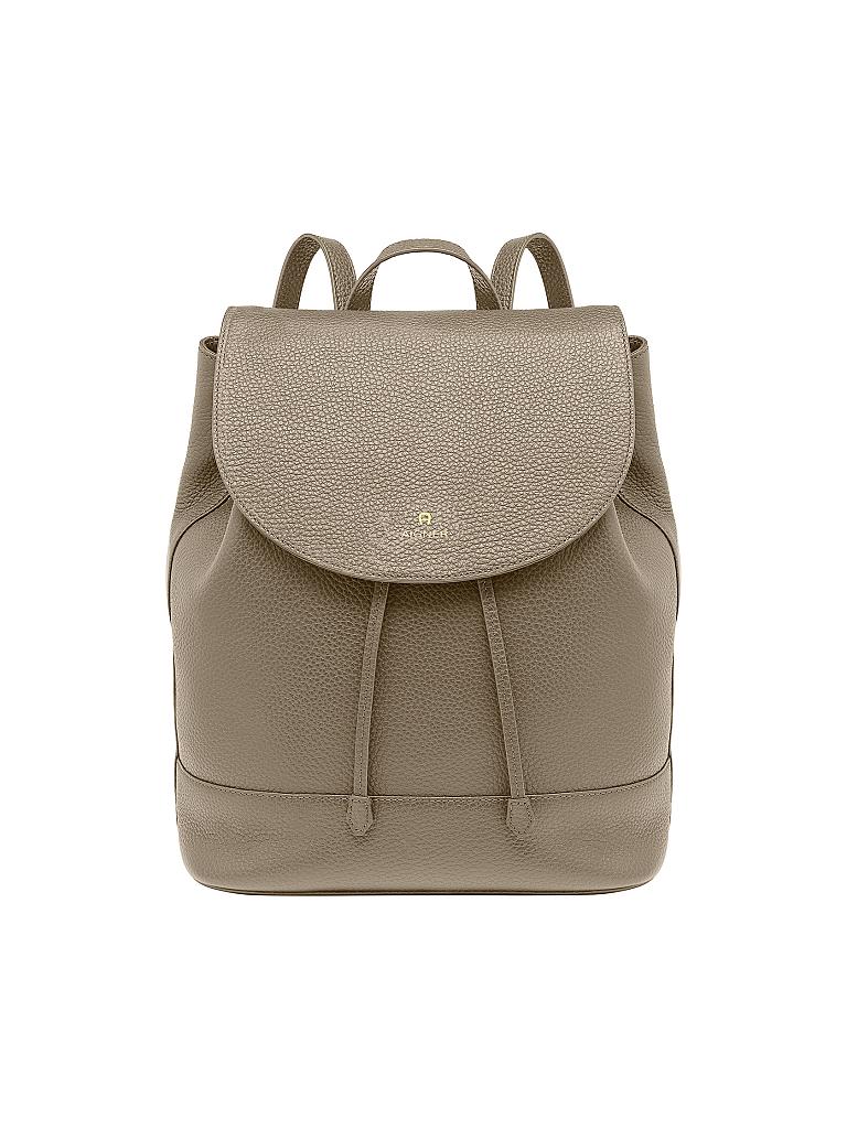 AIGNER | Leder-Rucksack "Ivy" M | grau