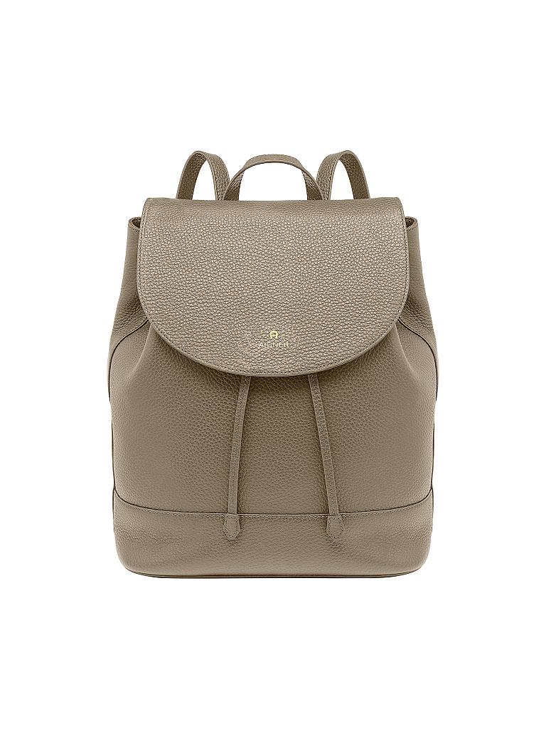 AIGNER | Leder-Rucksack "Ivy" M | grau