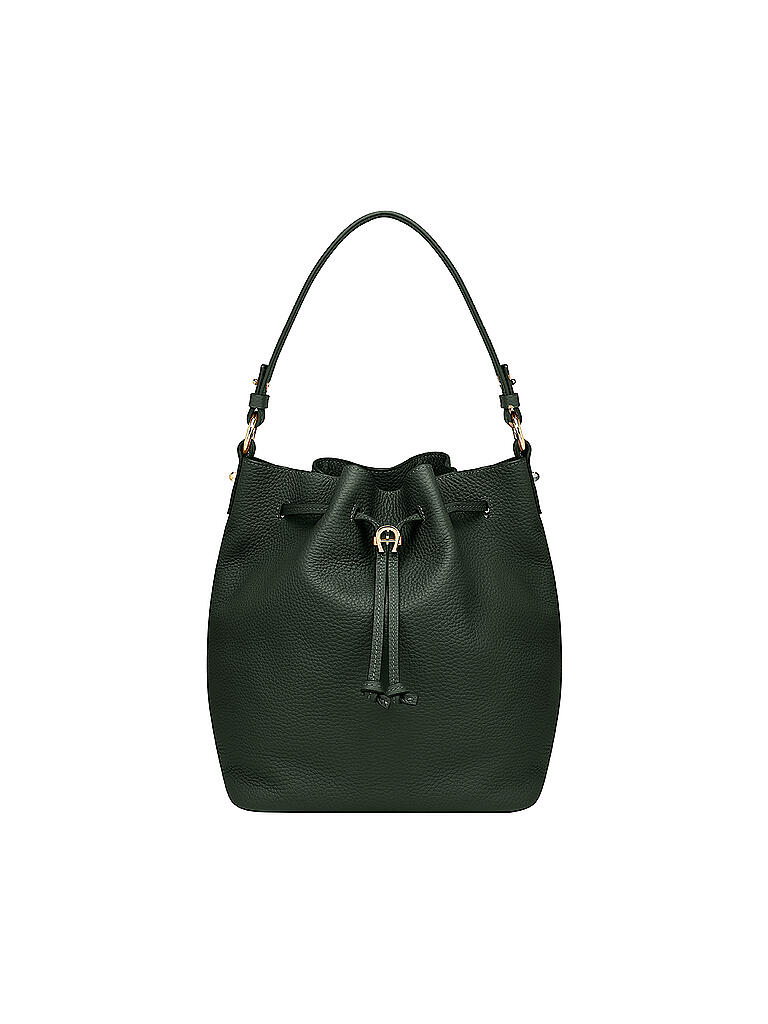 AIGNER | Ledertasche - Bucket Bag Tara M | grün