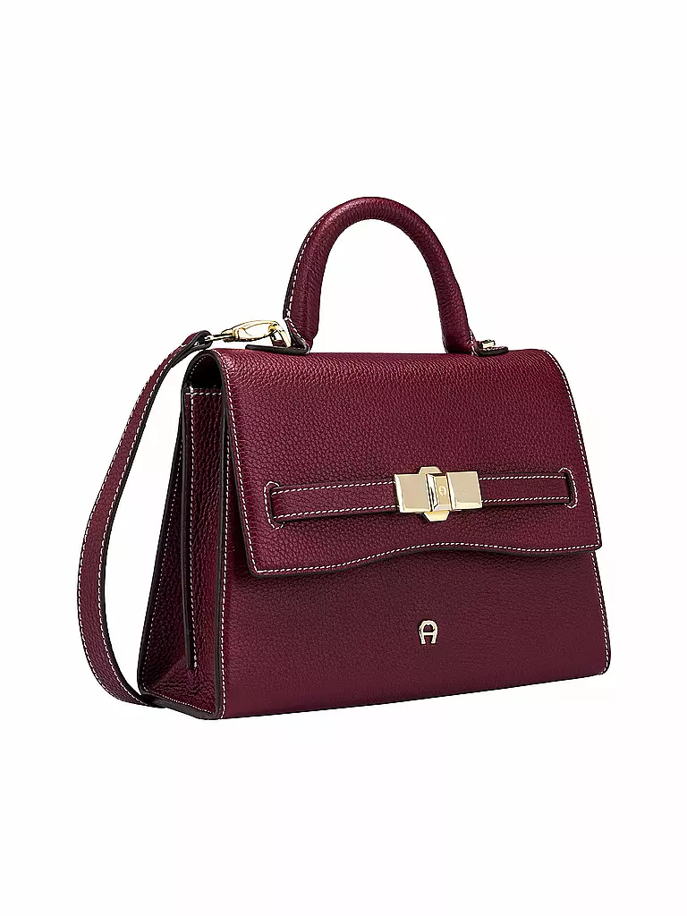 AIGNER | Ledertasche - Henkeltasche FARAH Small | dunkelrot
