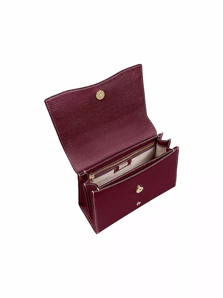 AIGNER | Ledertasche - Henkeltasche FARAH Small | dunkelrot