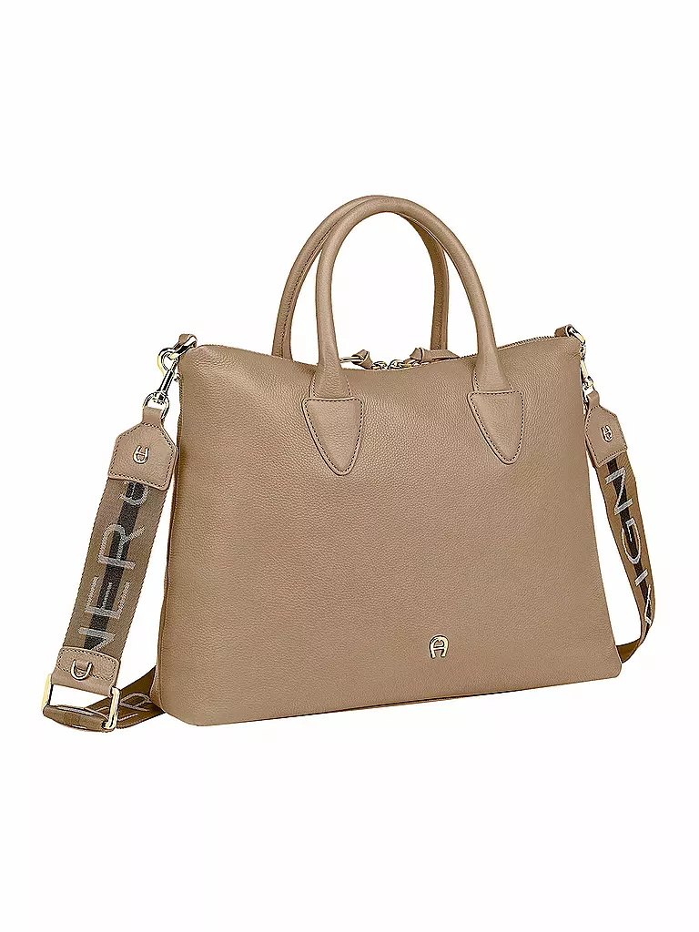 AIGNER | Ledertasche - Henkeltasche ZITA M | braun