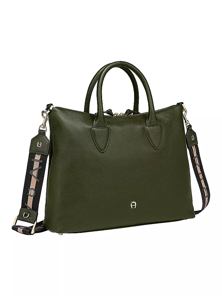 AIGNER | Ledertasche - Henkeltasche ZITA Medium | olive