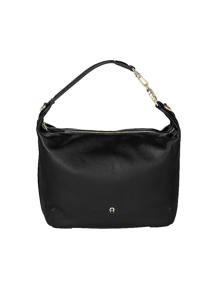AIGNER | Ledertasche - Hobo Bag PALERMO M | schwarz