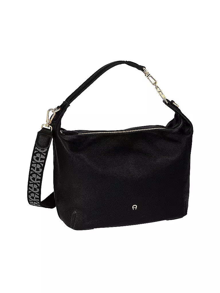 AIGNER | Ledertasche - Hobo Bag PALERMO M | schwarz