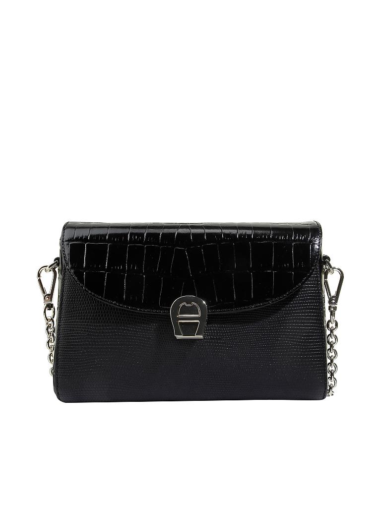 AIGNER | Ledertasche - Umhängetasche "Genoveva" S | schwarz
