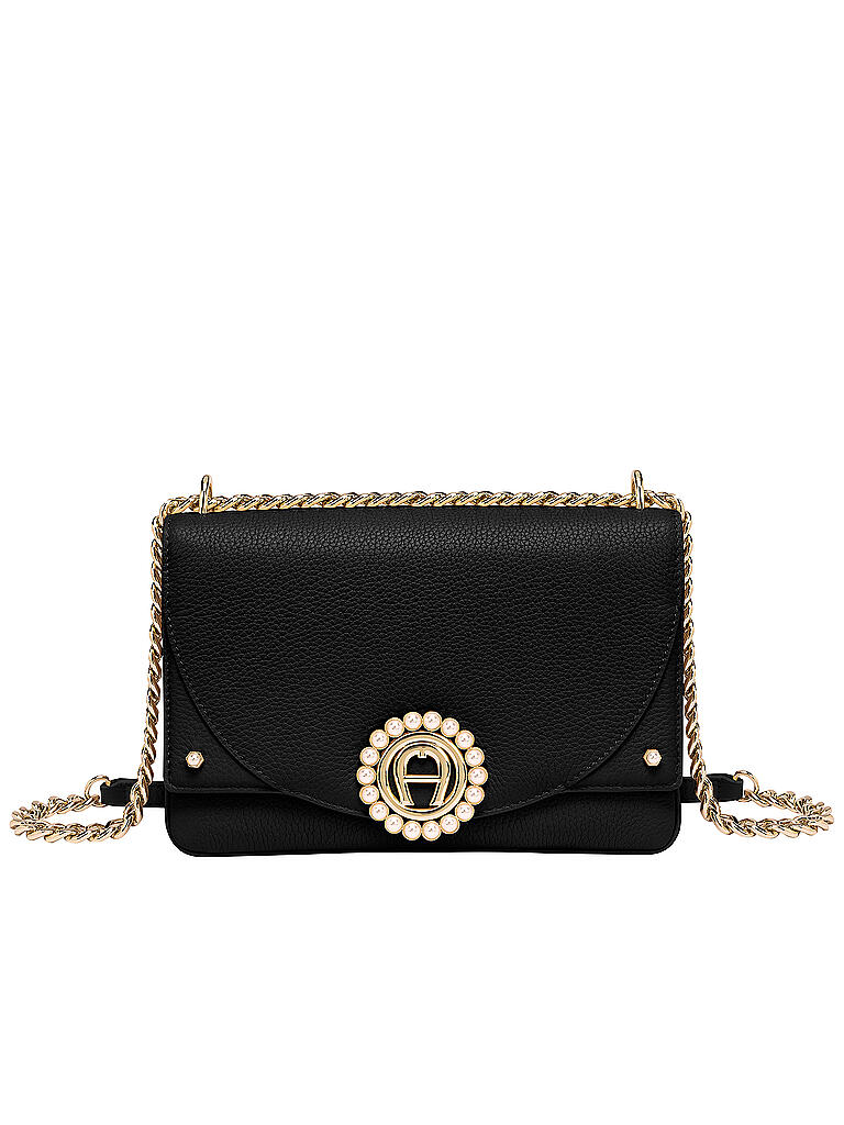 AIGNER | Ledertasche - Umhängetasche Diadora S | schwarz