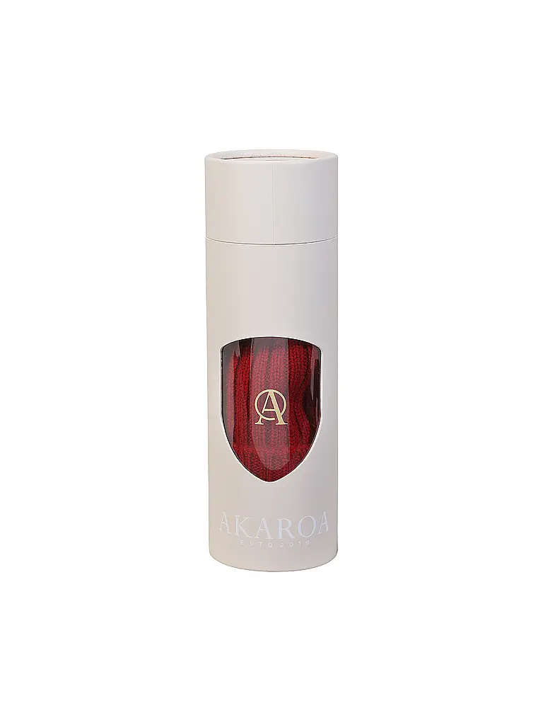 AKAROA | Kaschmirmütze - Haube LU | rot