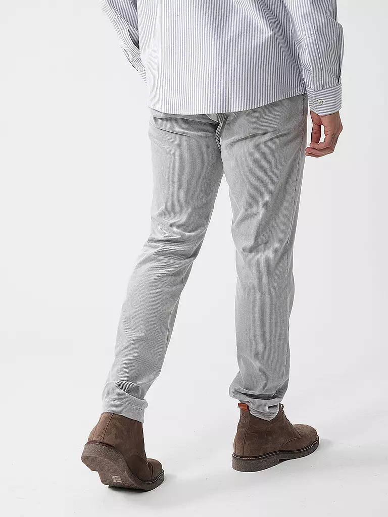 ALBERTO | Cordhose Slim Fit | hellgrau