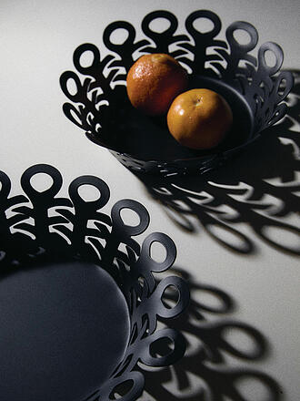 ALESSI | Korbschale VIMINI 22cm Edelstahl Epoxi. Schwarz 
