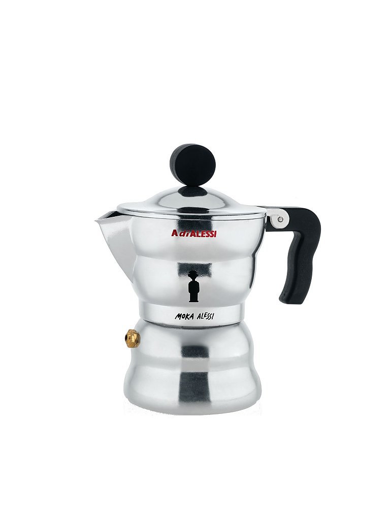 ALESSI Espressomaschine Moka-Alessi - Aluminium / 6 Tassen silber