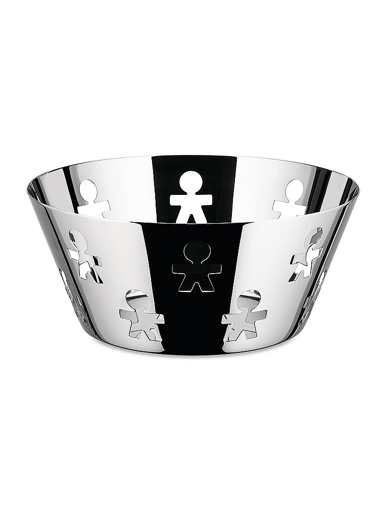 ALESSI Obstschale GIRODONTO 20cm Edelstahl  silber