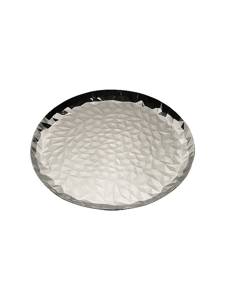 Alessi Tablett JOY N. 3 Rund Edelstahl 40cm silber baby