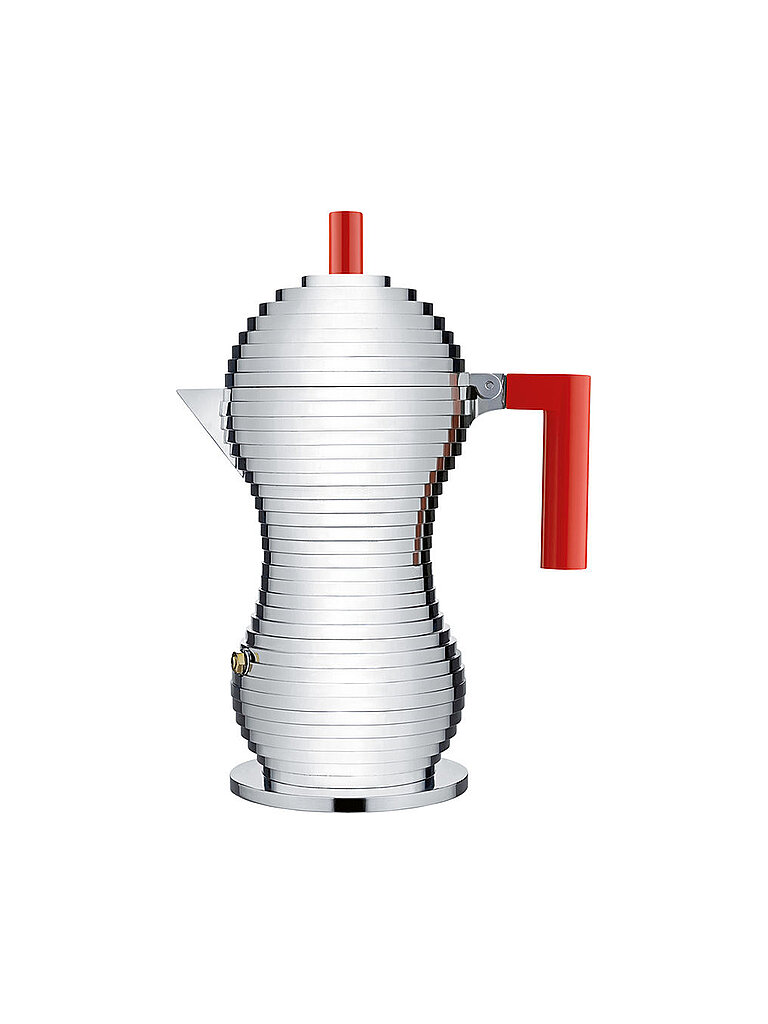 ALESSI Espressomaschine Pulcina 6 Tassen silber