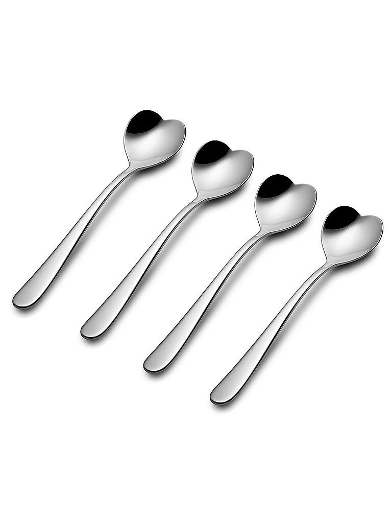 Kaffeelöffel Set 4tlg 10cm silber baby