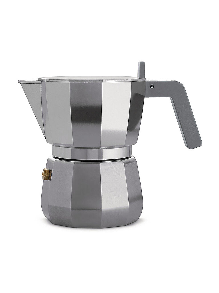 ALESSI Espressomaschine Moka 3 Tassen grau