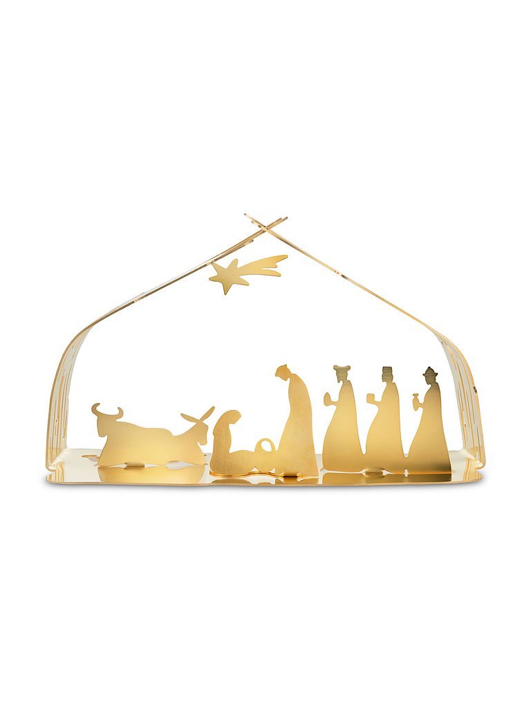 ALESSI Weihnachtskrippe Bark 23cm gold