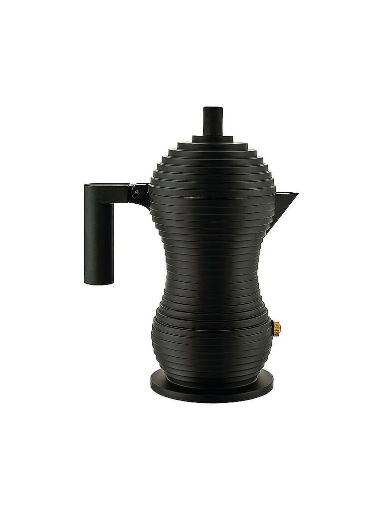 ALESSI Espressomaschine Pulcina Black Alu/Schwarz 1 Tasse schwarz