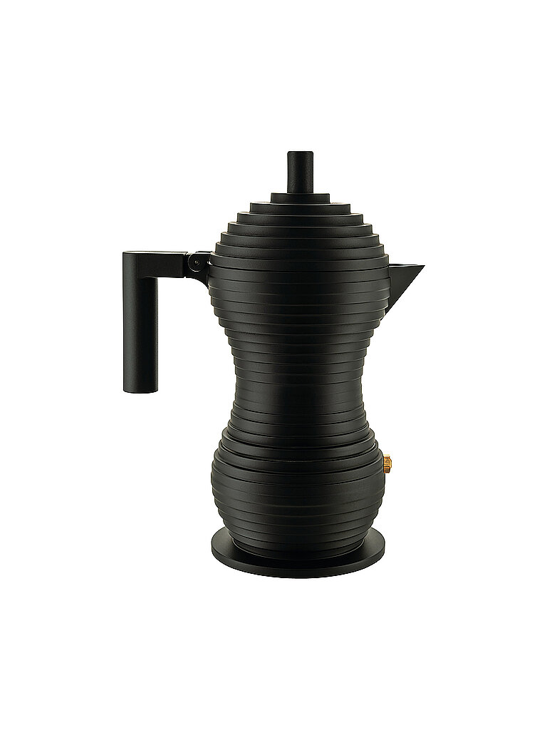 ALESSI Espressomaschine Pulcina Black Alu/Schwarz 3 Tassen schwarz