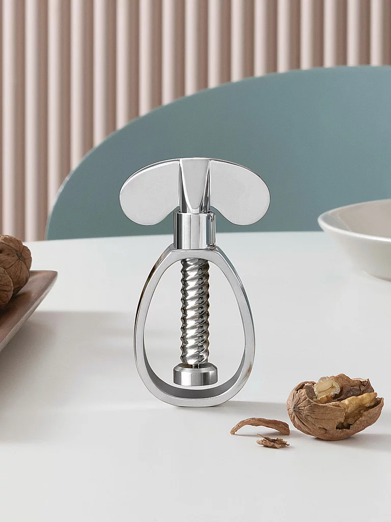 Alessi Nussknacker Farfalla 11cm Edelstahl / Weiss silber baby 2