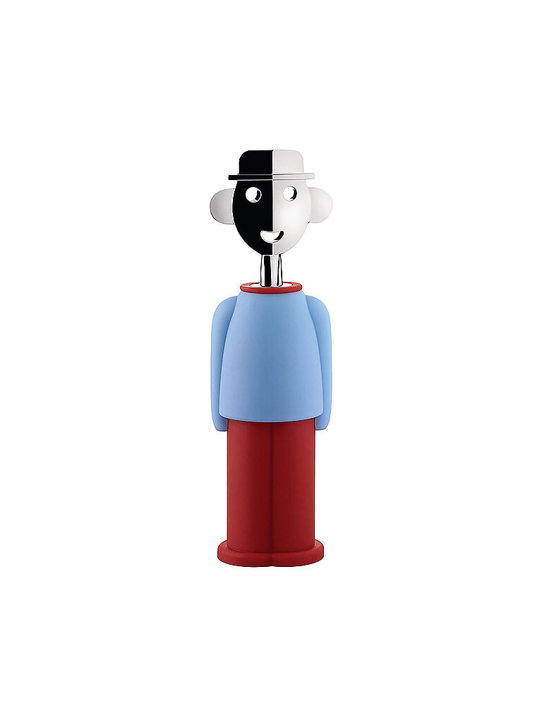 Alessi Korkenzieher Alessandro M. Hellblau/Rot bunt baby 2