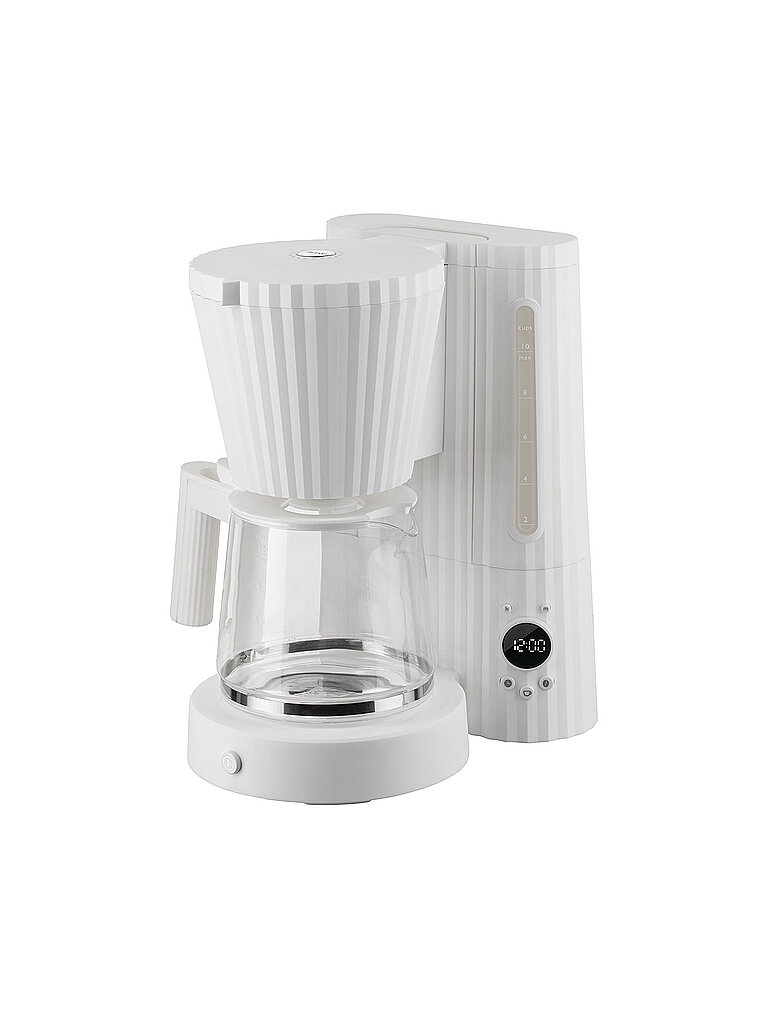 ALESSI Filterkaffeemaschine Plisse 1,5l Weiss weiss