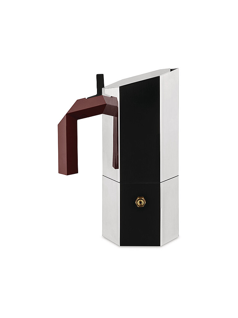 ALESSI Espressokocher MENHIR 3 Tassen Edelstahl  silber