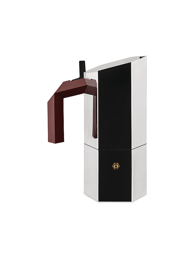 ALESSI Espressokocher MENHIR 6 Tassen Edelstahl  silber