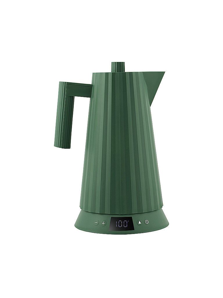ALESSI Wasserkocher 1,7l Plissee Th. Harz / Gruen dunkelgrün
