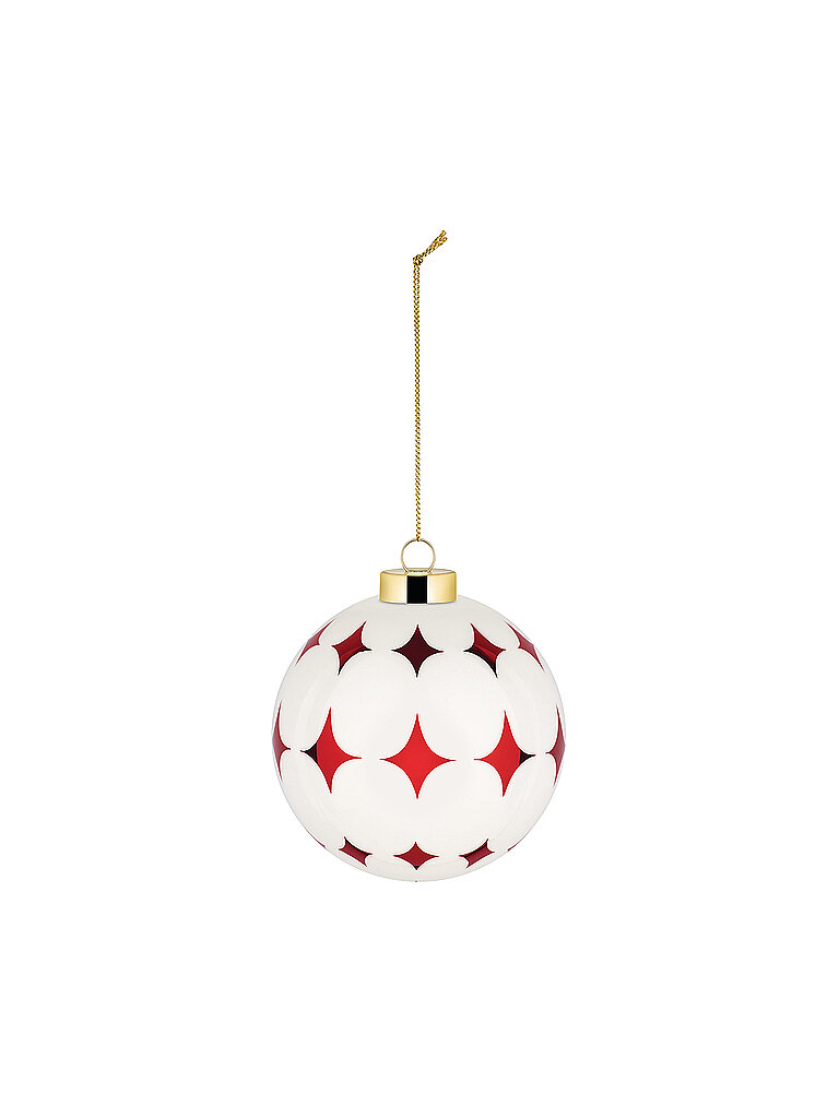 Weihnachtsbaumkugel 9cm DELIGHT Weiss/Rot rot baby